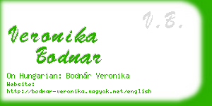 veronika bodnar business card