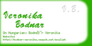 veronika bodnar business card